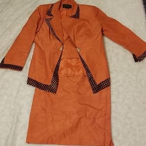 Orange Casual Peeress Suit